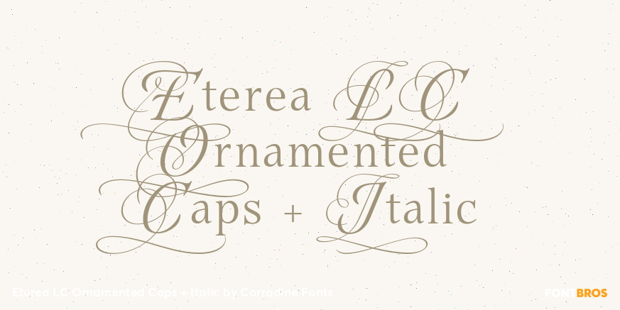 Eterea LC Ornamented Caps + Italic Poster