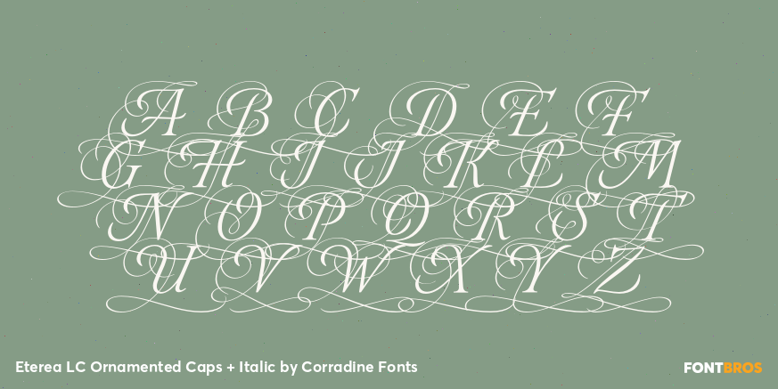 Eterea LC Ornamented Caps + Italic Font Poster #2