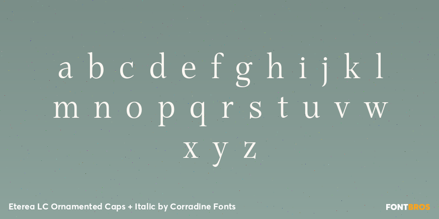 Eterea LC Ornamented Caps + Italic Font Poster #3