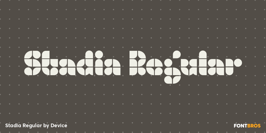 Stadia Regular Font Poster #1