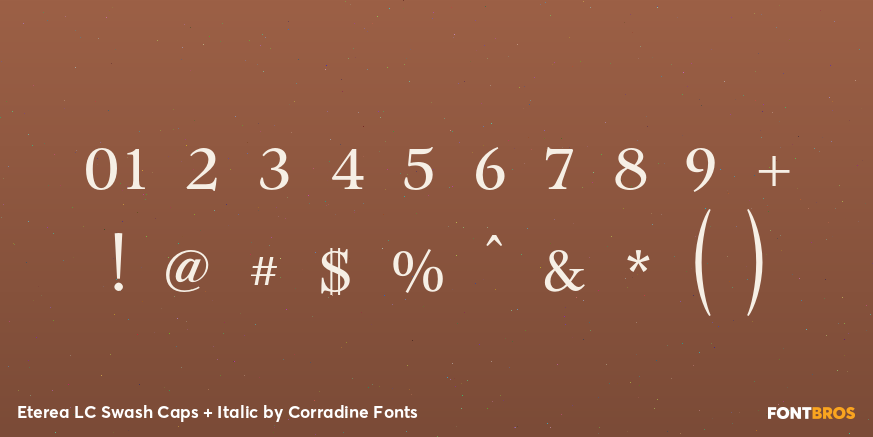 Eterea LC Swash Caps + Italic Font Poster #1