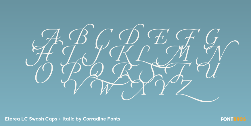 Eterea LC Swash Caps + Italic Font Poster #1