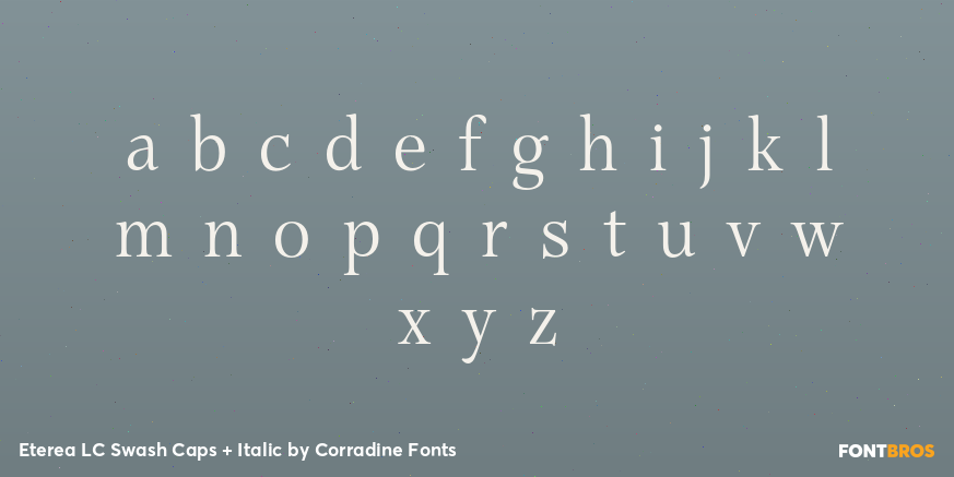 Eterea LC Swash Caps + Italic Font Poster #1