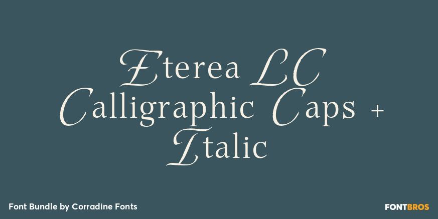 Eterea LC Calligraphic Caps + Italic Poster