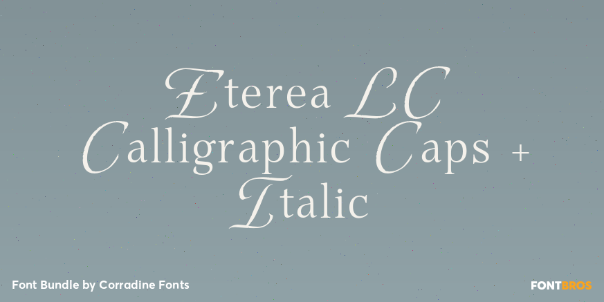 Eterea LC Calligraphic Caps + Italic Poster