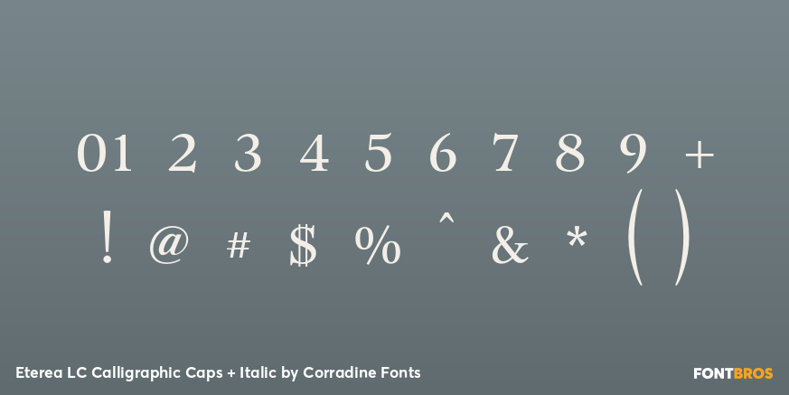 Eterea LC Calligraphic Caps + Italic Font Poster #4