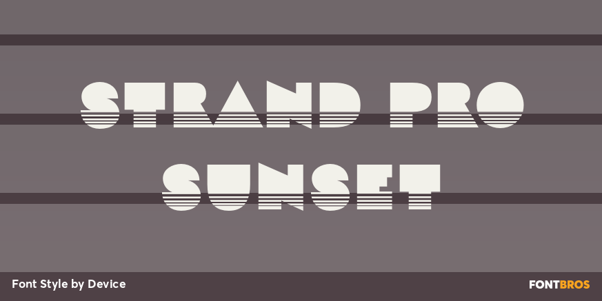 Strand Pro Sunset Font Poster #1