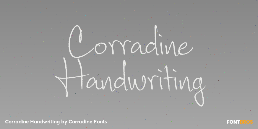 Corradine Handwriting Poster