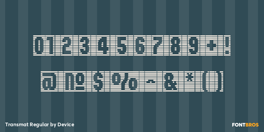 Transmat Regular Font Poster #4