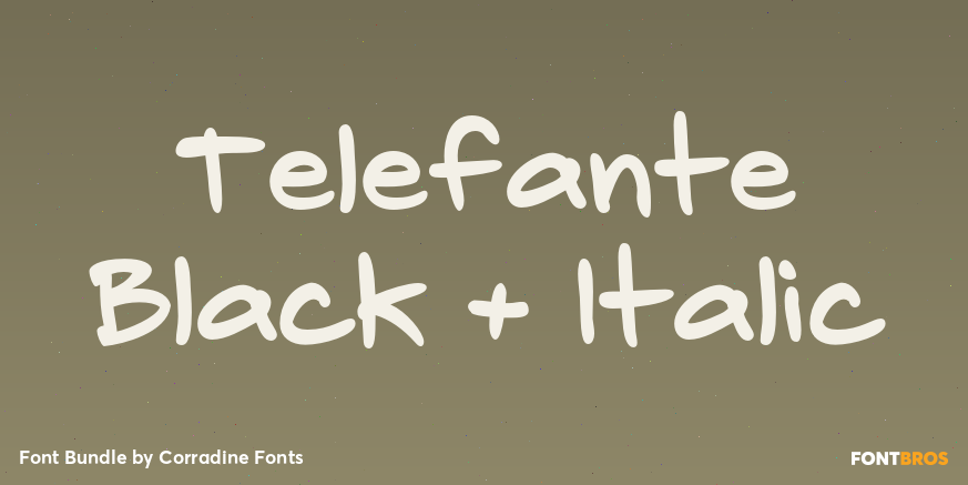 Telefante Black + Italic Poster