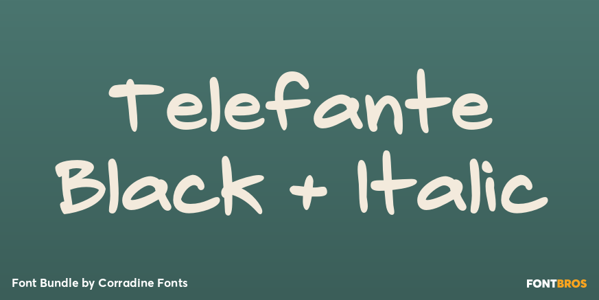 Telefante Black + Italic Poster
