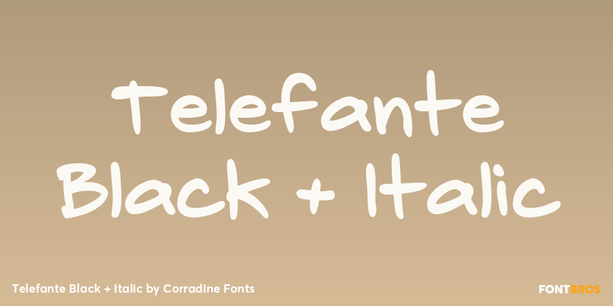 Telefante Black + Italic Font Poster #1