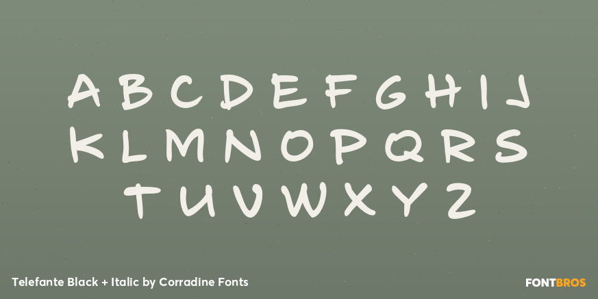 Telefante Black + Italic Font Poster #2