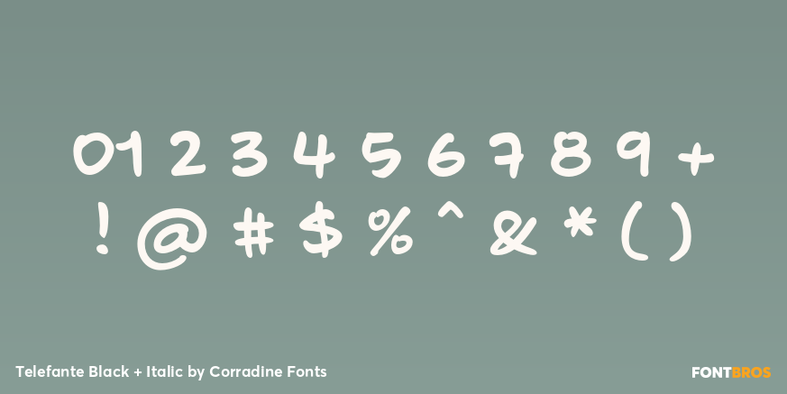 Telefante Black + Italic Font Poster #4