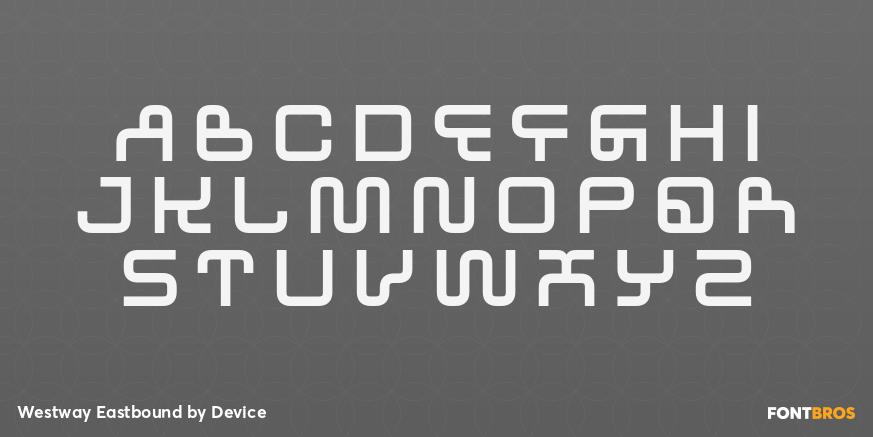 Westway Eastbound Font Poster #3