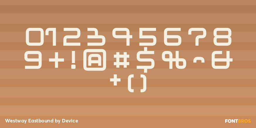 Westway Eastbound Font Poster #4