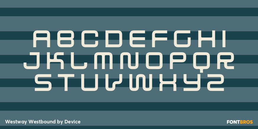 Westway Westbound Font Poster #2