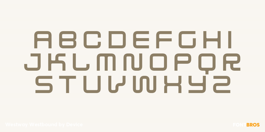 Westway Westbound Font Poster #3