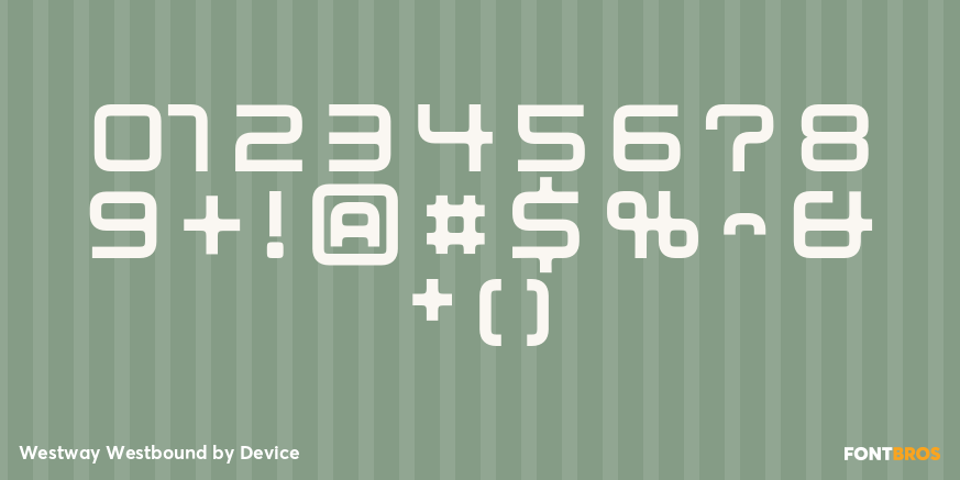 Westway Westbound Font Poster #4