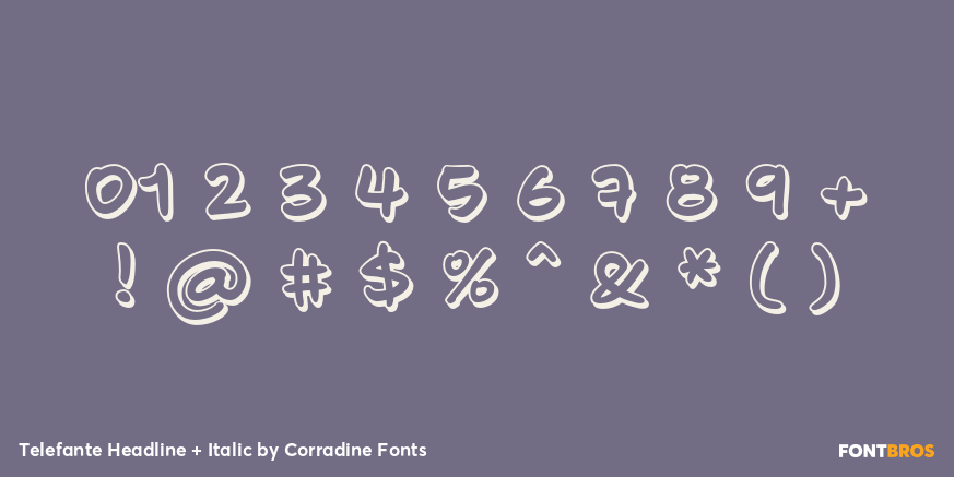 Telefante Headline + Italic Font Poster #1