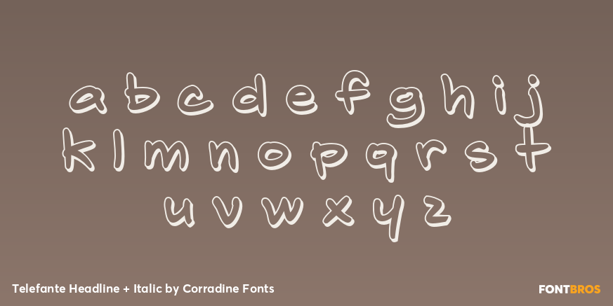 Telefante Headline + Italic Font Poster #1