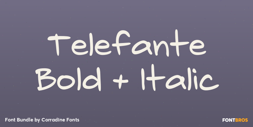 Telefante Bold + Italic Poster