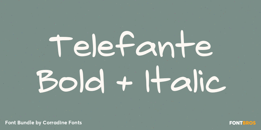 Telefante Bold + Italic Poster