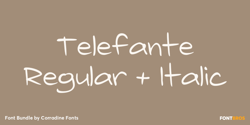 Telefante Regular + Italic Poster
