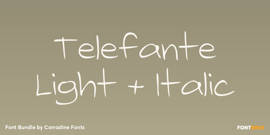 Telefante Light + Italic Poster