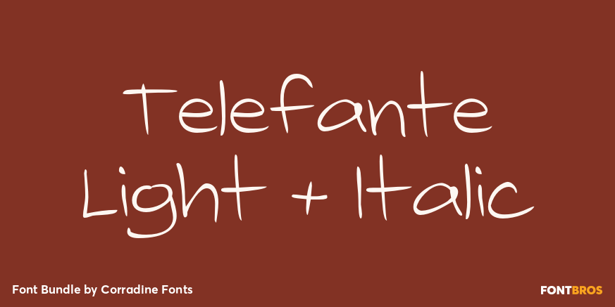 Telefante Light + Italic Poster