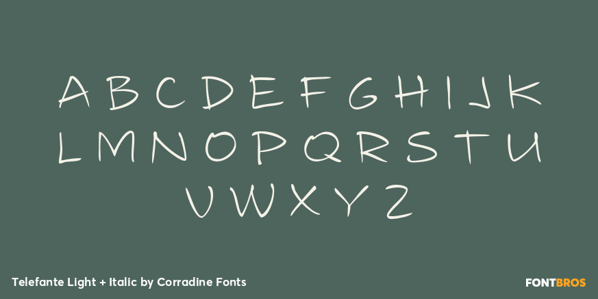 Telefante Light + Italic Font Poster #1