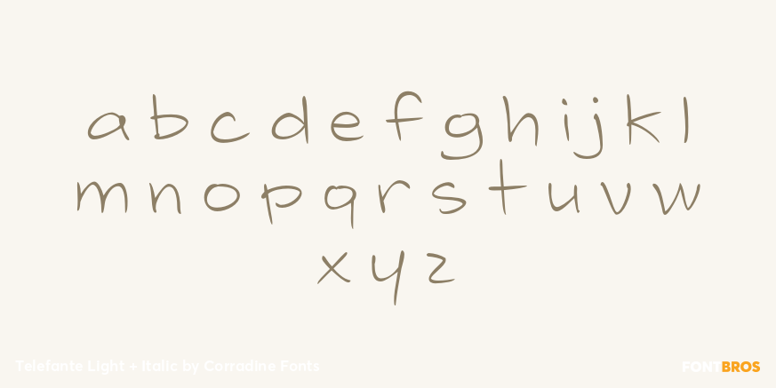 Telefante Light + Italic Font Poster #1