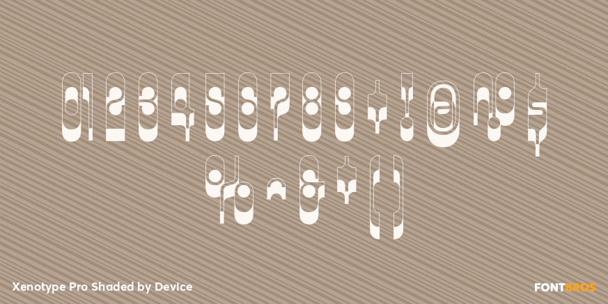 Xenotype Pro Shaded Font Poster #1