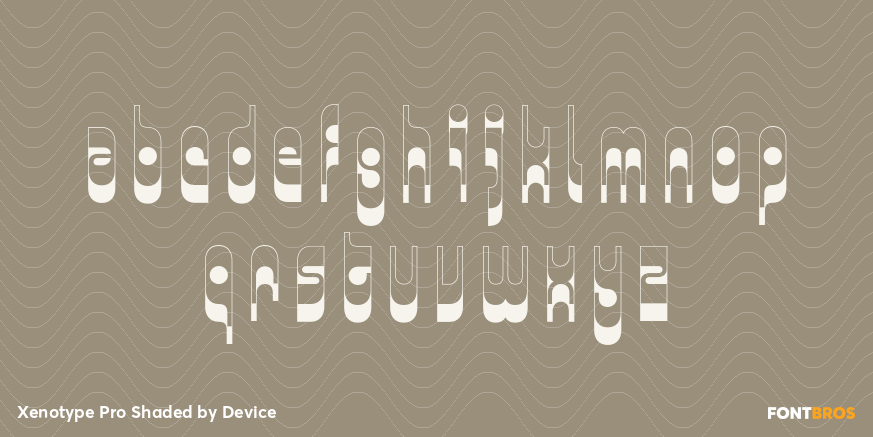 Xenotype Pro Shaded Font Poster #1