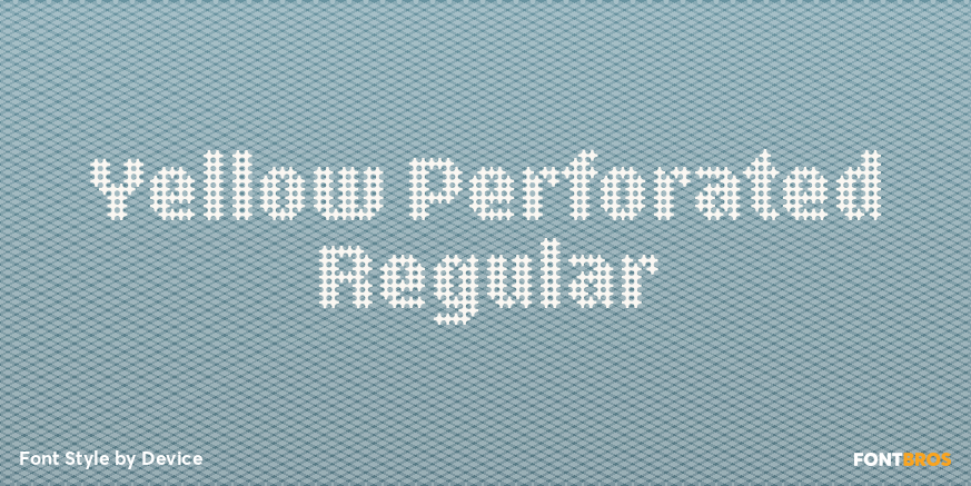 Yellow Perforated Regular Font Poster #1