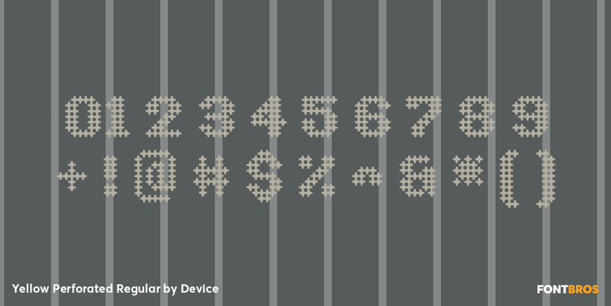 Yellow Perforated Regular Font Poster #1