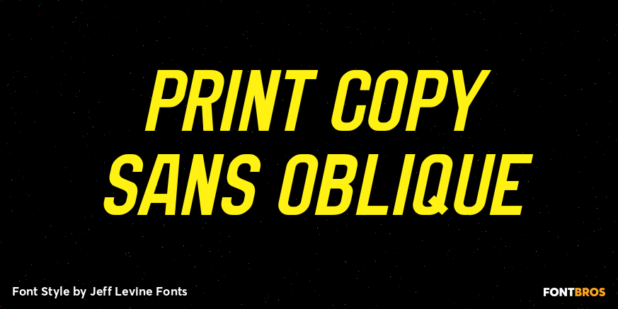 Print Copy Sans Oblique Poster