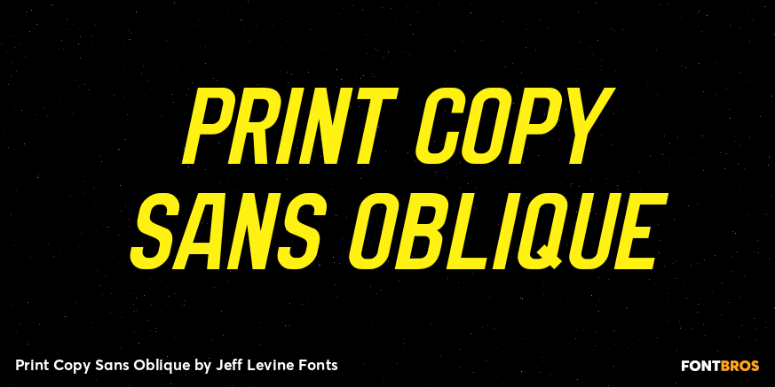 Print Copy Sans Oblique Poster