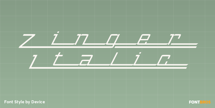 Zinger Italic Poster