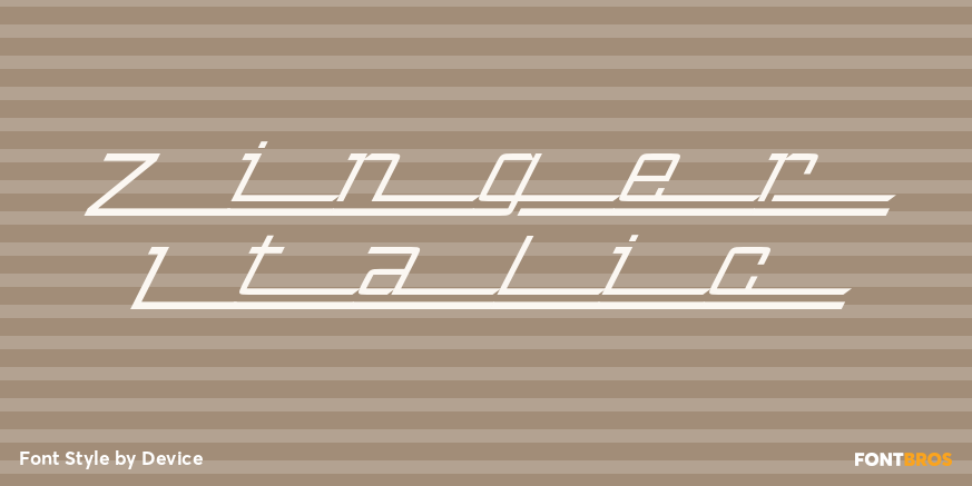 Zinger Italic Poster