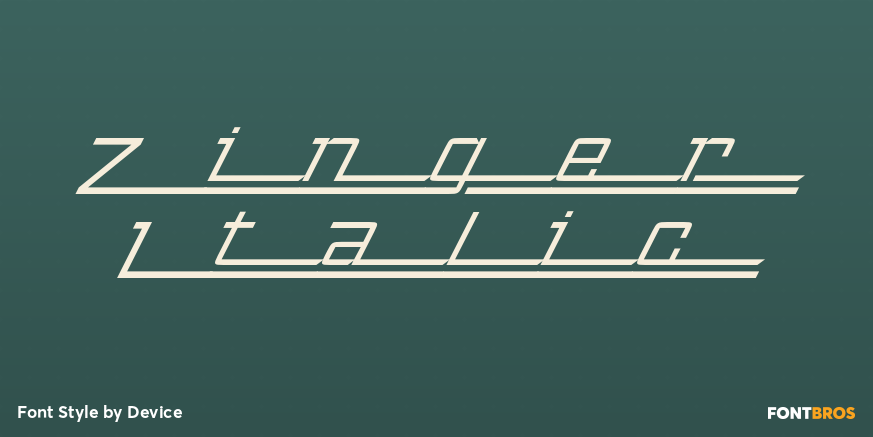 Zinger Italic Poster