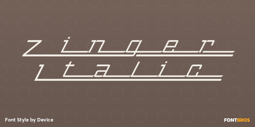 Zinger Italic Poster
