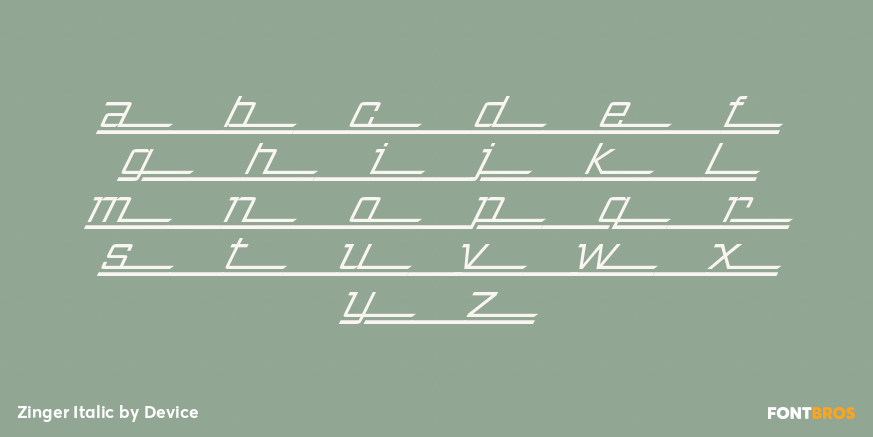 Zinger Italic Font Poster #3