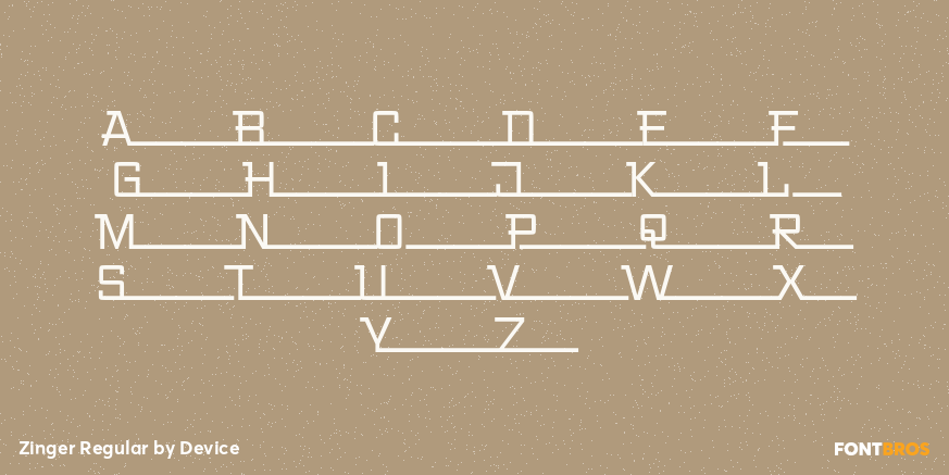 Zinger Regular Font Poster #2