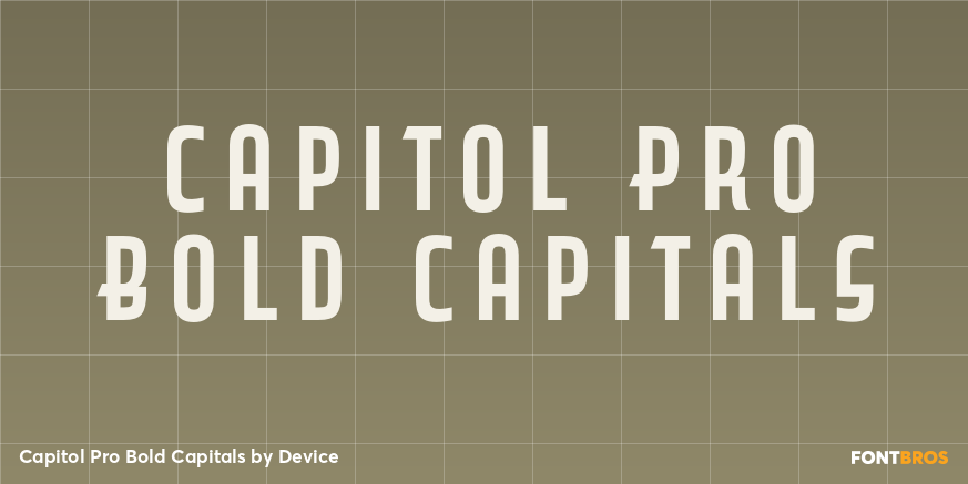 Capitol Pro Bold Capitals Font Poster #1