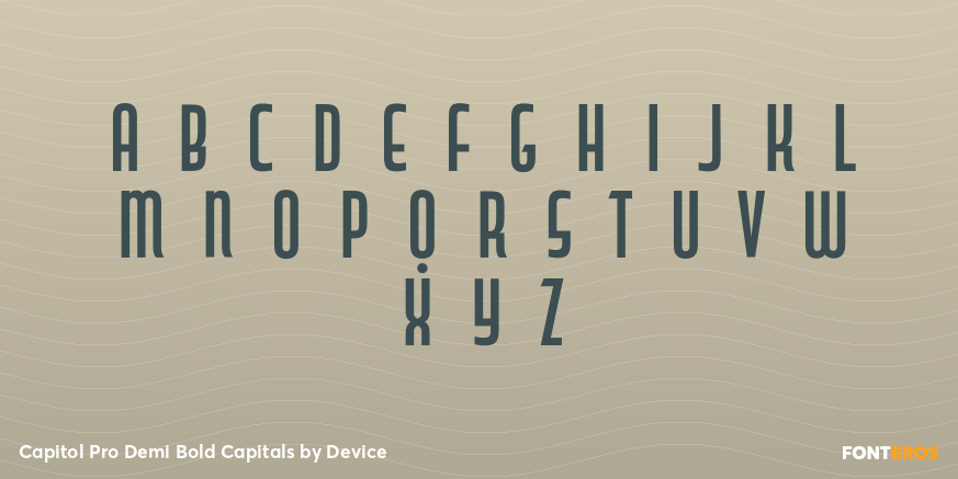 Capitol Pro Demi Bold Capitals Font Poster #3