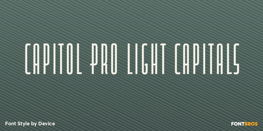 Capitol Pro Light Capitals Font Poster #1