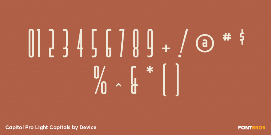 Capitol Pro Light Capitals Font Poster #1