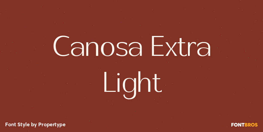 Canosa Extra Light Poster