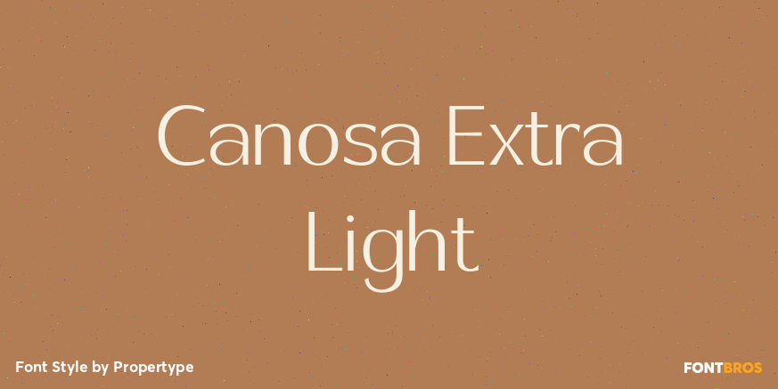 Canosa Extra Light Poster